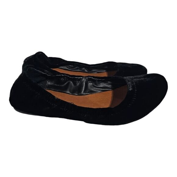 LUCKY BRAND Black Velvet Ballerina Flats - Size 7 - Picture 1 of 8
